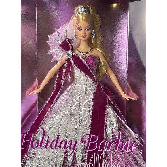 2005 Mattel Holiday Barbie by Bob Mackie Collector’s Edition G8058 Fashion Doll - Picture 2 of 8